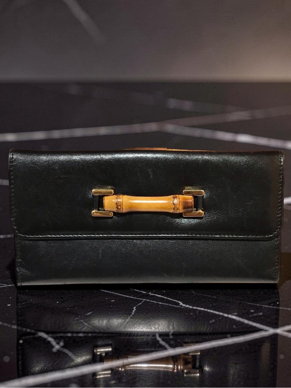 GUCCI Signature Bamboo Leather Wallet 😍🔥❤️